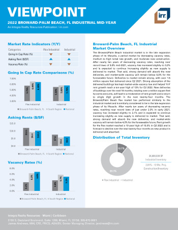 2022 Mid-Year Viewpoint Broward-Palm Beach, FL Industrial Report