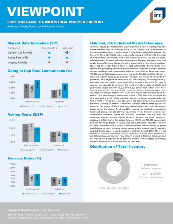 2022 Mid-Year Viewpoint Oakland, CA Industrial Report