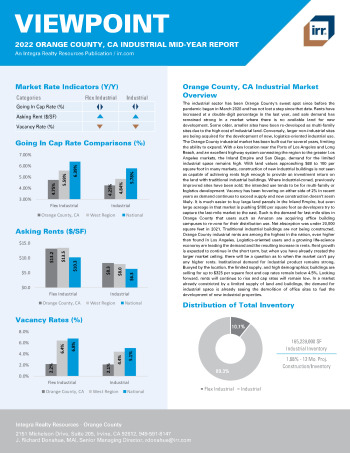 2022 Mid-Year Viewpoint Orange County, CA Industrial Report
