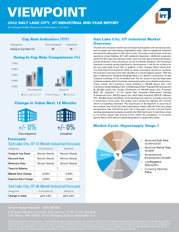 2022 Mid-Year Viewpoint Salt Lake City, UT Industrial Report