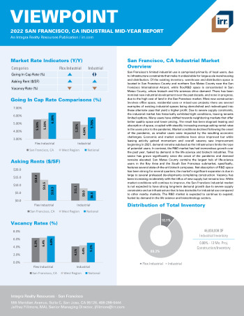 2022 Mid-Year Viewpoint San Francisco, CA Industrial Report