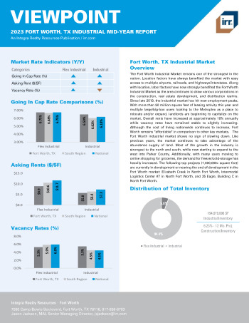 2023 Mid-Year Viewpoint Fort Worth, TX Industrial Report