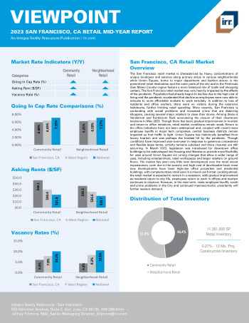 2023 Mid-Year Viewpoint San Francisco, CA Retail Report