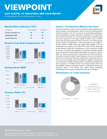 2025 Mid-Year Viewpoint Austin, TX Industrial Report