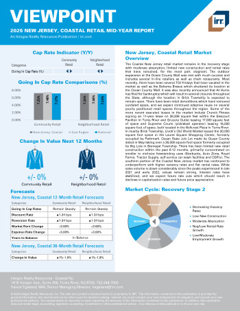 2025 Mid-Year Viewpoint New Jersey, Coastal Retail Report