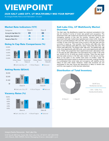 2025 Mid-Year Viewpoint Salt Lake City, UT Multifamily Report