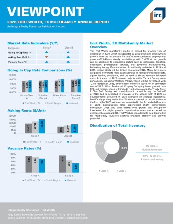 2026 Annual Viewpoint Fort Worth, TX Multifamily Report