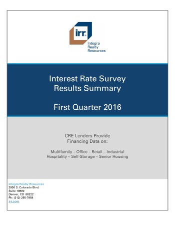 Q1 2016 IRR Interest Rate Survey Results Summary