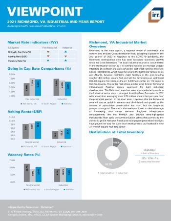 2021 Mid-Year Viewpoint Richmond, VA Industrial Report
