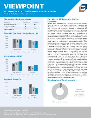 2022 Annual Viewpoint Fort Worth, TX Industrial Report