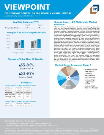 2022 Annual Viewpoint Orange County, CA Multifamily Report