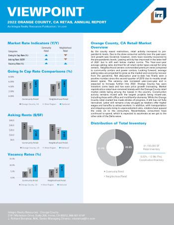 2022 Annual Viewpoint Orange County, CA Retail Report