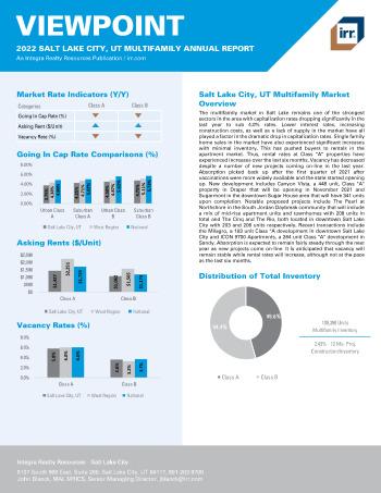 2022 Annual Viewpoint Salt, Lake Multifamily Report