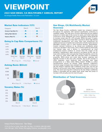 2022 Annual Viewpoint San Diego, CA Multifamily Report