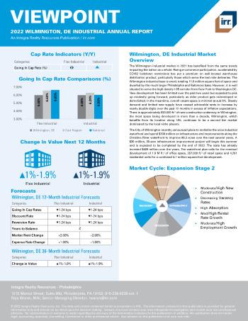 2022 Annual Viewpoint Wilmington, DE Industrial Report