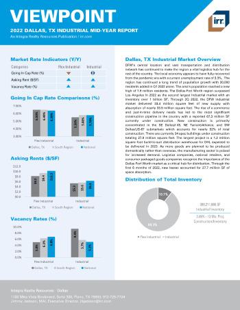 2022 Mid-Year Viewpoint Dallas, TX Industrial Report