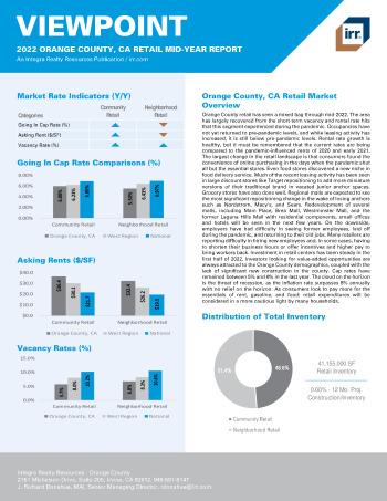 2022 Mid-Year Viewpoint Orange County, CA Retail Report