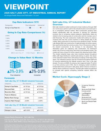 2025 Annual Viewpoint Salt Lake City, UT Industrial Report
