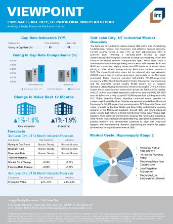 2026 Mid-Year Viewpoint Salt Lake City, UT Industrial Report